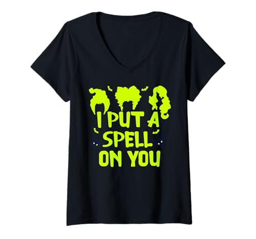 Damen I Put A Spell On You - Scary Witch & Spider Halloween-Kostüm T-Shirt mit V-Ausschnitt Damen I Put A Spell On You - Scary Witch & Spider Halloween-Kostüm T-Shirt mit V-Ausschnitt von Scary Halloween Designs