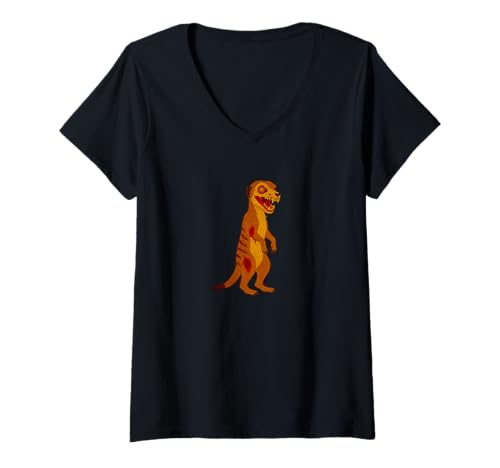 Damen Zombie Erdmännchen Nager Tier - Untote Angst Boo Spook T-Shirt mit V-Ausschnitt Damen Zombie Erdmännchen Nager Tier - Untote Angst Boo Spook T-Shirt mit V-Ausschnitt von Scary Halloween Spooky Apparel for Men Women by RJ