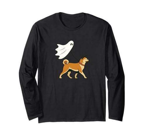 Flying Ghost Walking Akita Dog — Hund, Mama, Papa, Haustier Langarmshirt Flying Ghost Walking Akita Dog — Hund, Mama, Papa, Haustier Langarmshirt von Scary Halloween Spooky Apparel for Men Women by RJ