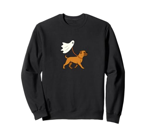 Flying Ghost Walking Bull Mastiff – Hund Mama Papa Haustier Sweatshirt von Scary Halloween Spooky Apparel for Men Women by RJ