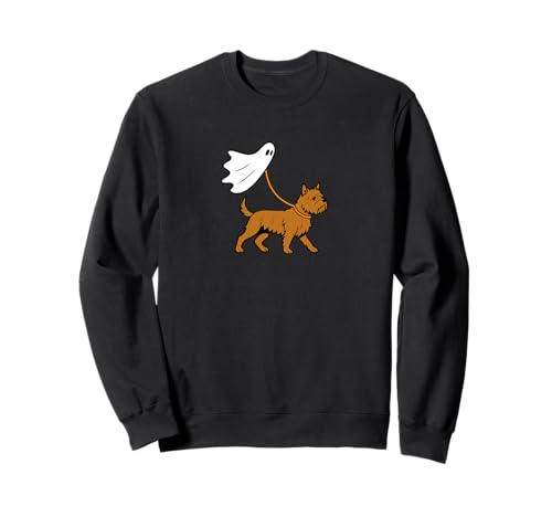 Flying Ghost Walking Cain Terrier – Hund Mama Papa Haustier Sweatshirt von Scary Halloween Spooky Apparel for Men Women by RJ