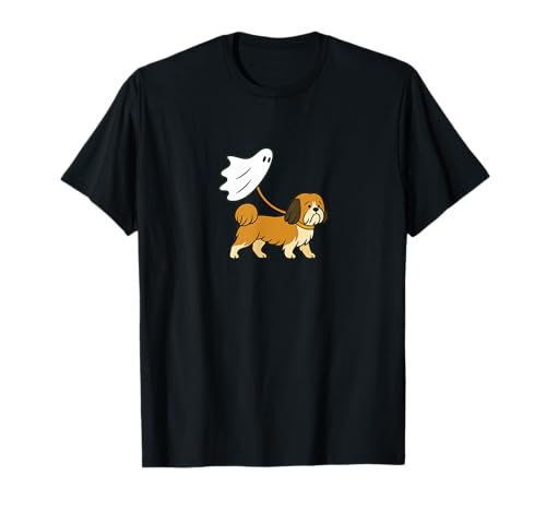 Flying Ghost Walking Shih Tzu – Hund Mama Papa Haustier T-Shirt von Scary Halloween Spooky Apparel for Men Women by RJ