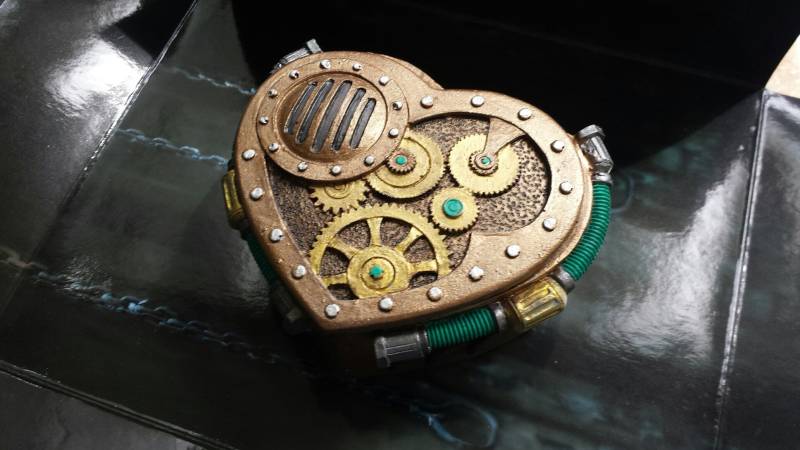 steampunk Schmuck, Schmuckschatulle, Herzförmige Box von ScaryGarycreations