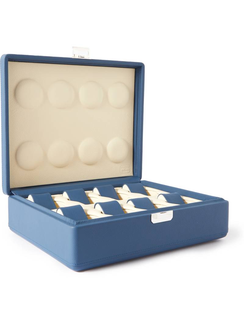 Scatola del Tempo - Valigetta 8 Full-Grain Leather Watch Box - Men - Blue von Scatola del Tempo