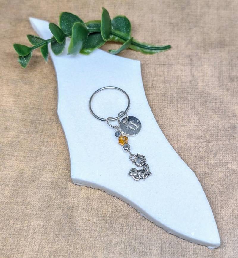 Fuchs Schlüsselanhänger, Süßes Geschenk, Tierliebhaber Personalisierte Individuelle Erste Schlüsselanhänger von ScatterlingDesigns
