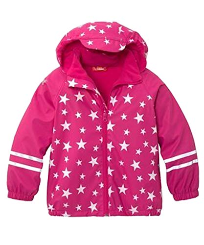 Scout Regenjacke Matschjacke Windjacke Fleece gefüttert Sterne rosa (92-98) von Sccout