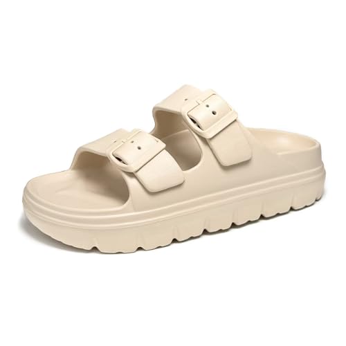 Plattform Sandalen Damen mit Arch Support, Sommer-Strandsandalen mit einstellbarer Schnallen, Bequeme Leichte Ultra Kissen EVA Sandalen von Scecocrs