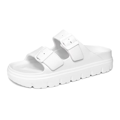Plattform Sandalen Damen mit Arch Support, Sommer-Strandsandalen mit einstellbarer Schnallen, Bequeme Leichte Ultra Kissen EVA Sandalen von Scecocrs