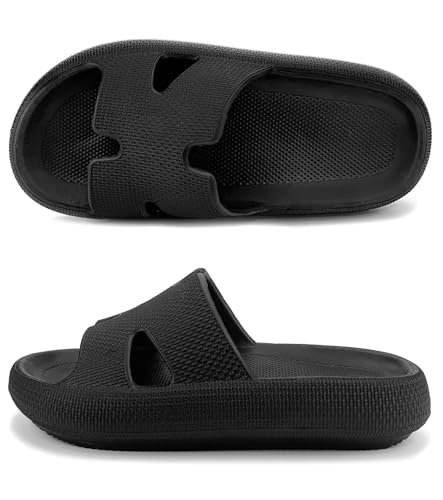Wolkenkissen Wiederherstellung Rutschen für Damen, Frauen H-starp Plattform Bequeme Memory Foam Arch Support Sandalen, wasserdichte EVA gepolsterte Kissen Hausschuhe für Stranddusche Bad Pool von Scecocrs
