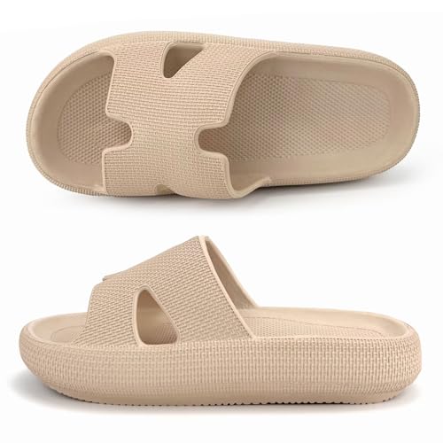 Wolkenkissen Wiederherstellung Rutschen für Damen, Frauen H-starp Plattform Bequeme Memory Foam Arch Support Sandalen, wasserdichte EVA gepolsterte Kissen Hausschuhe für Stranddusche Bad Pool von Scecocrs