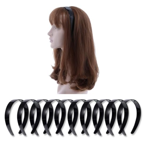 Scenik 【12 Stück Schwarz Kunststoff Haarbänder】 Damen Stilvolle Twist Zopf Stirnbänder Elastische Haarschmuck Kollektion Mädchen Accessoires Mode Haarbänder von Scenik