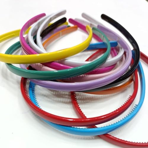 Scenik - Set mit 12 mehrfarbigen Kunststoff-Haarbändern für Damen: tägliches Haar-Accessoire, elastische Stirnbänder, gedrehte Zopf-Kollektion, Mädchen-Haarbänder, trendiges Haar-Accessoire von Scenik