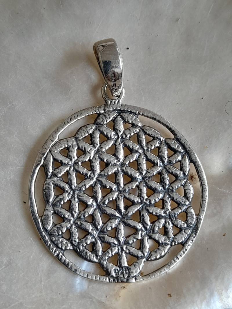 Anhänger 925 Er Sterling Silber Blume Des Lebens von Schabanag