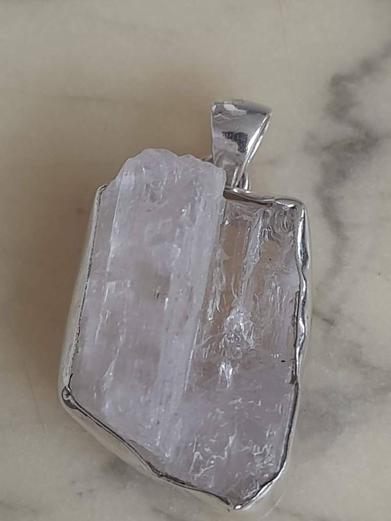 Anhänger 925 Er Sterling Silber Mit Bergkristall Rohstein von Schabanag