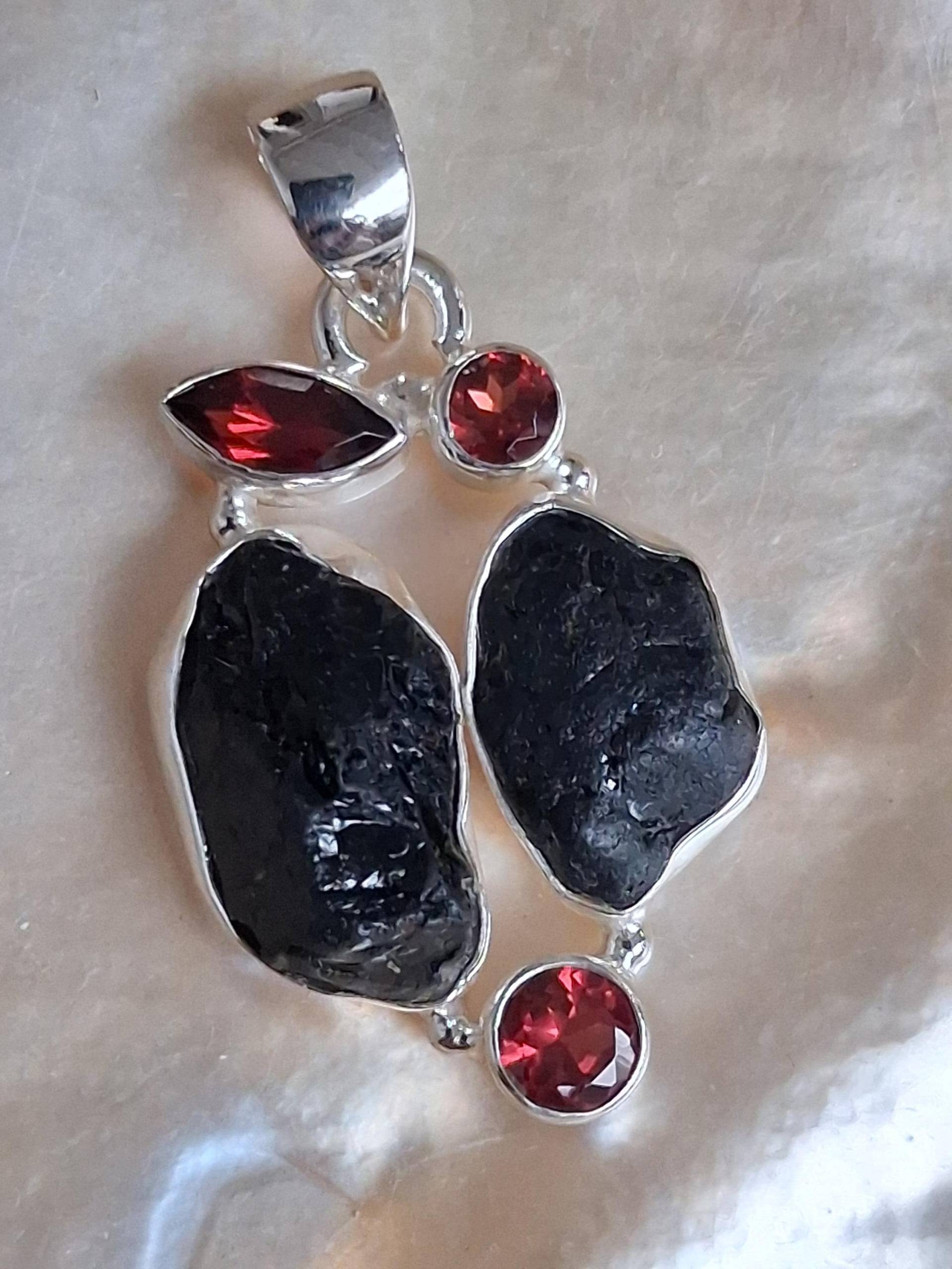 Anhänger 925 Er Sterling Silber Multicolor Steine Geschliffen Und Rohsteine von Schabanag