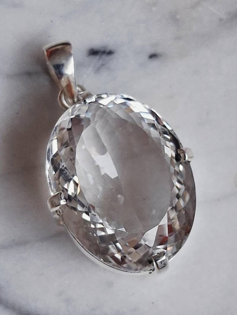 Bergkristall Kettenanhänger 925Er Silber von Schabanag