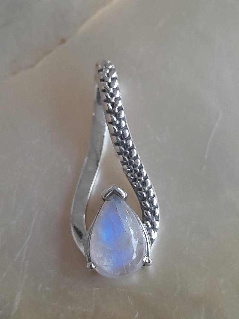 Eleganter Anhänger Aus 925 Er Sterling Silber Mondstein von Schabanag