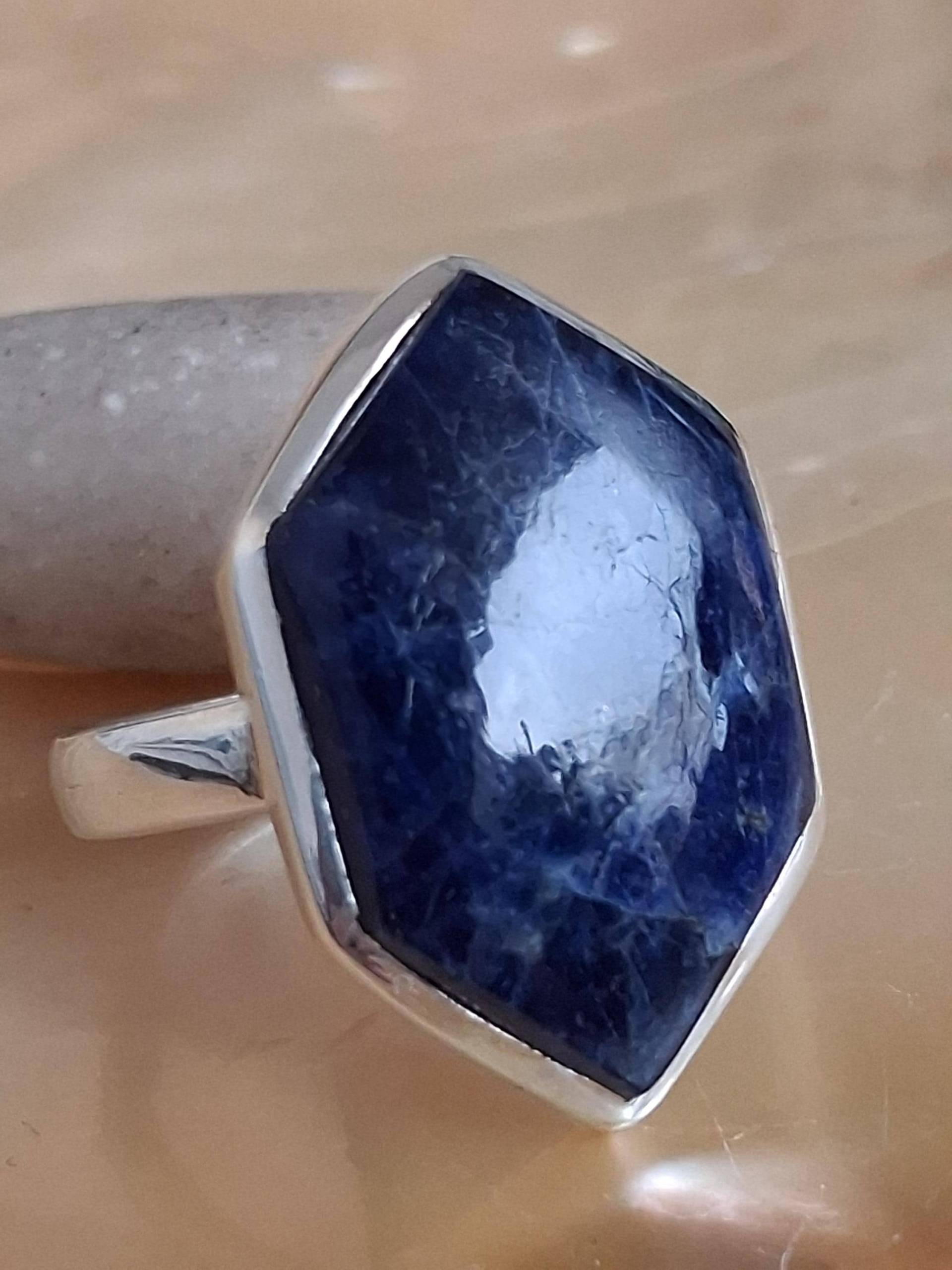 Interessanter Ring 925 Er Sterling Silber Lapis Lazuli Gr. 65 von Schabanag