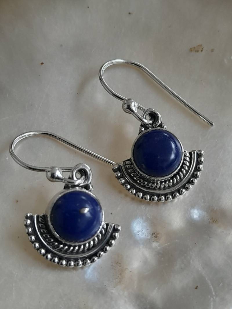 Ohrhänger Ohrringe 925 Er Sterling Silber Mit Blauen Aventurin von Schabanag