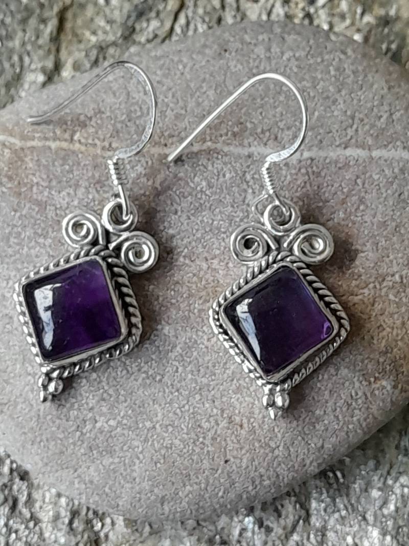 Ohrhänger - Ohrringe Aus Sterling Silber Mit Amethyst von Schabanag