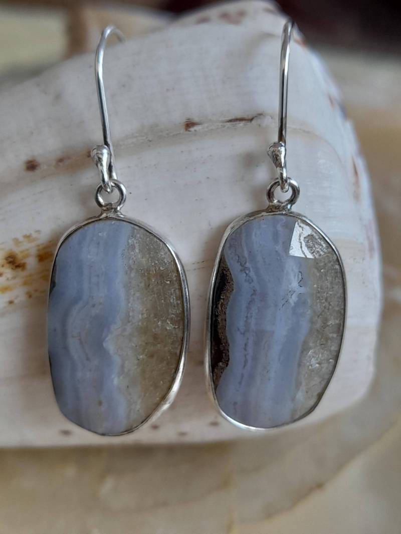 Ohrringe Ohrhänger 925 Er Sterling Silber Chalcedon von Schabanag