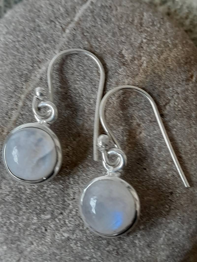 Ohrringe Ohrhänger Aus Silber Mit Mondstein von Schabanag