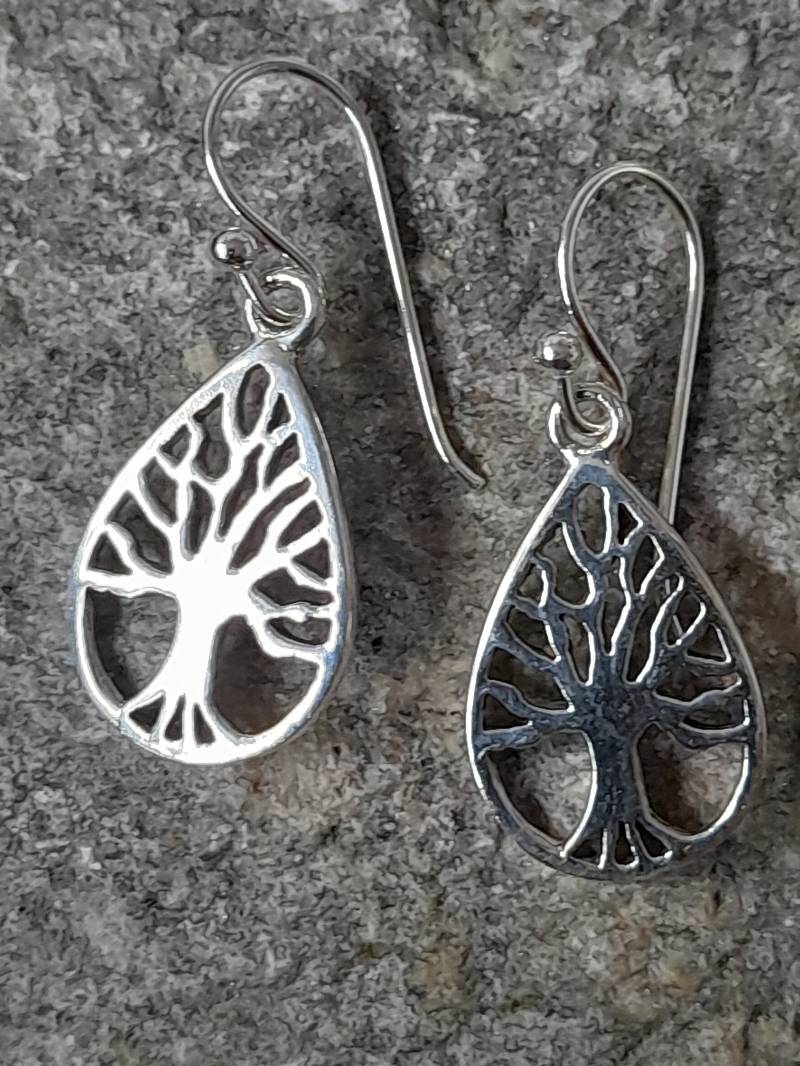 Ohrringe Ohrhänger Sterling Silber Lebensbaum von Schabanag