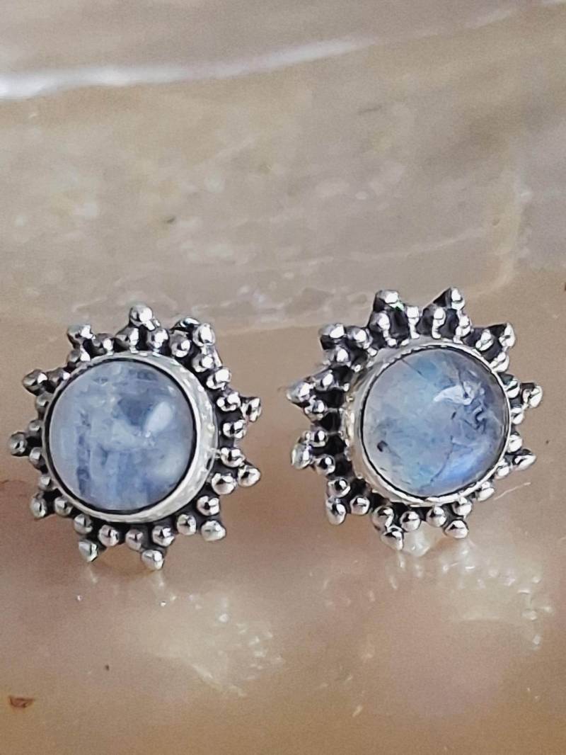 Ohrstecker 925 Er Sterling Silber Mit Mondstein von Schabanag