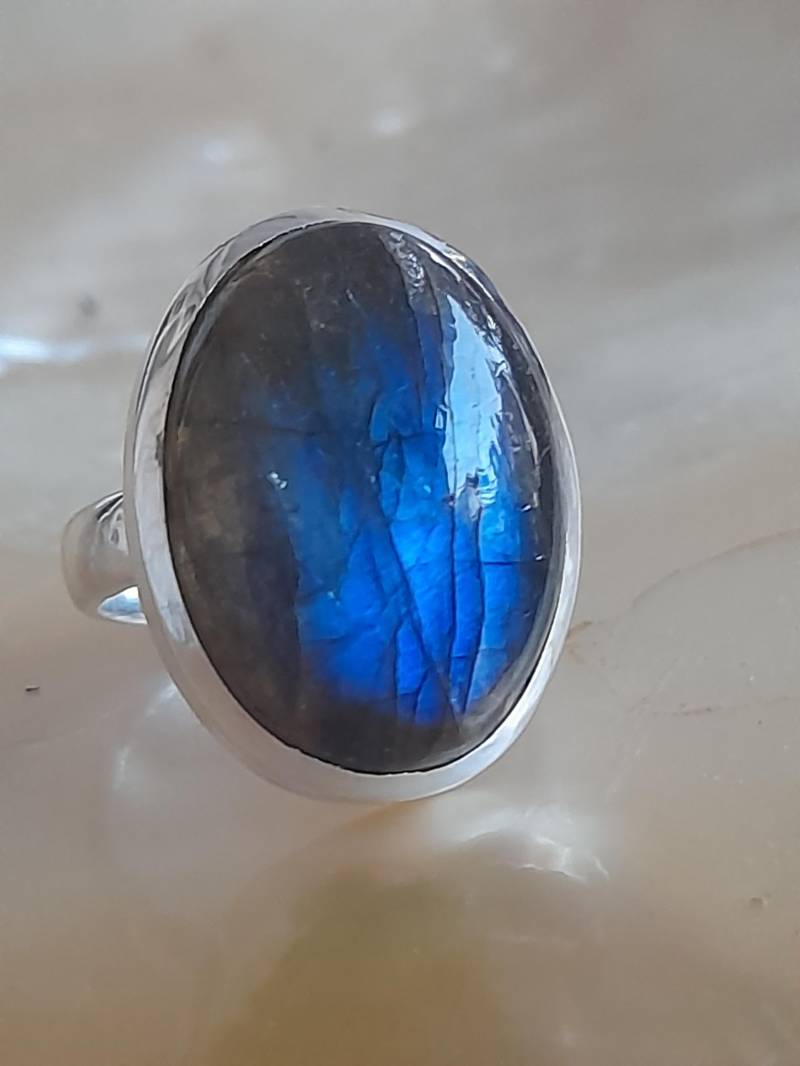 Ring 925 Er Sterling Silber Labradorit Gr 51 von Schabanag