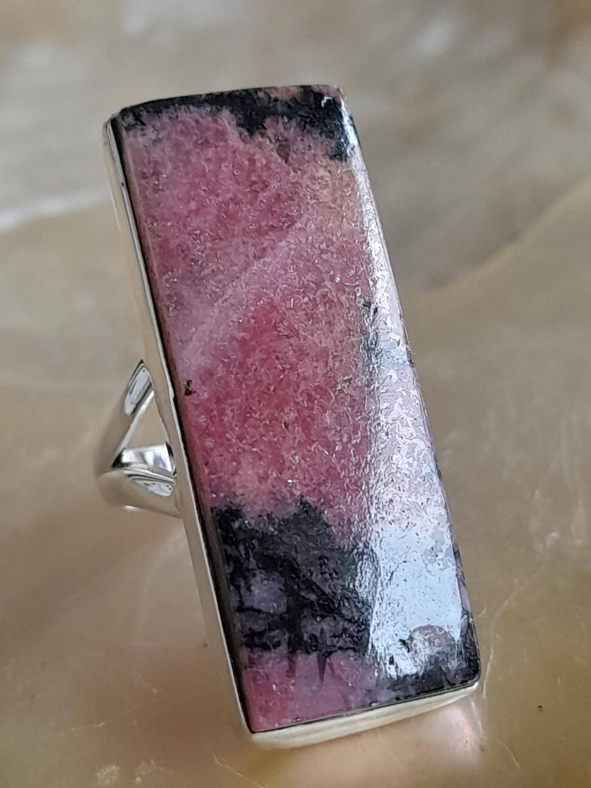 Ring 925 Er Sterling Silber Mit Rhodnit Größe 51 von Schabanag