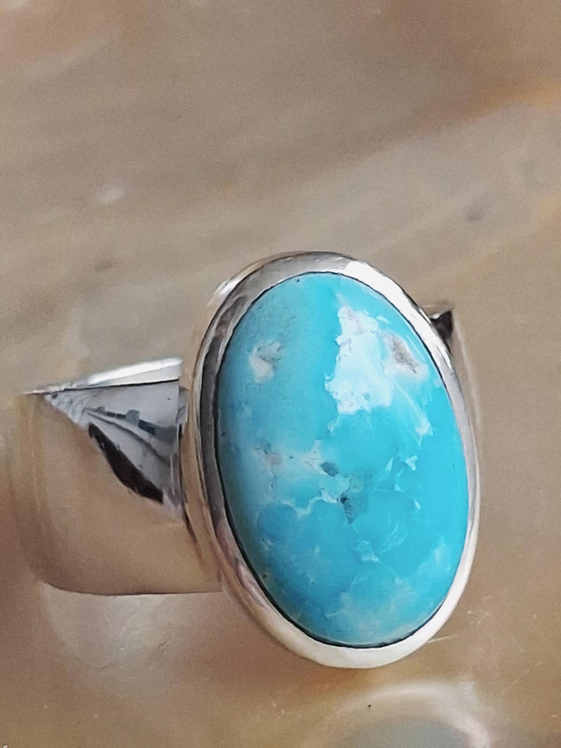 Ring 925 Er Sterling Silber Mit Türkis Größe 60 von Schabanag