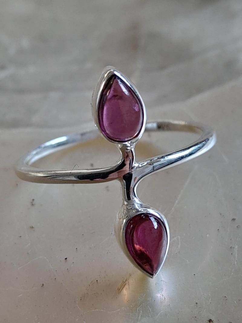 Ring Silber Amethyst Größe 57 von Schabanag