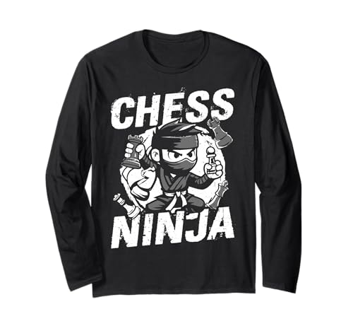 Chess Ninja Schach, Ninja, Kinder Langarmshirt von Schach, Ninja, Kinder Design