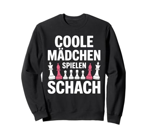 Coole Mädchen Spielen Schach Schachfiguren Sweatshirt von Schach Begeisterung Mädchen Empowerment