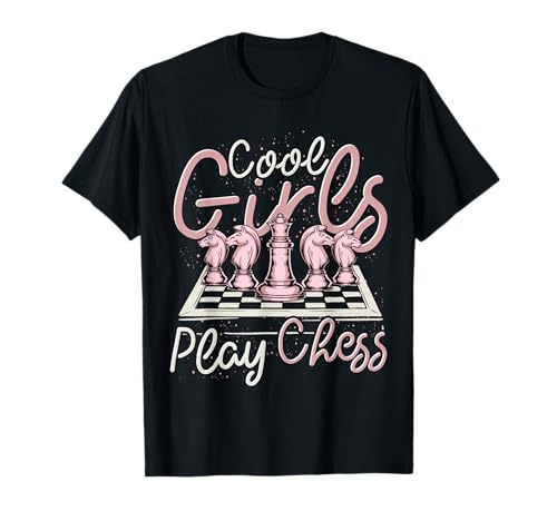 Schachfiguren Coole Mädchen Schachbrett Lustiges Schach T-Shirt von Schach Geschenke