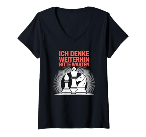 Damen Schach Und Schachspieler Equipment Schachturnier Event T-Shirt mit V-Ausschnitt von Schachclub Grafik Männer Und Frauen