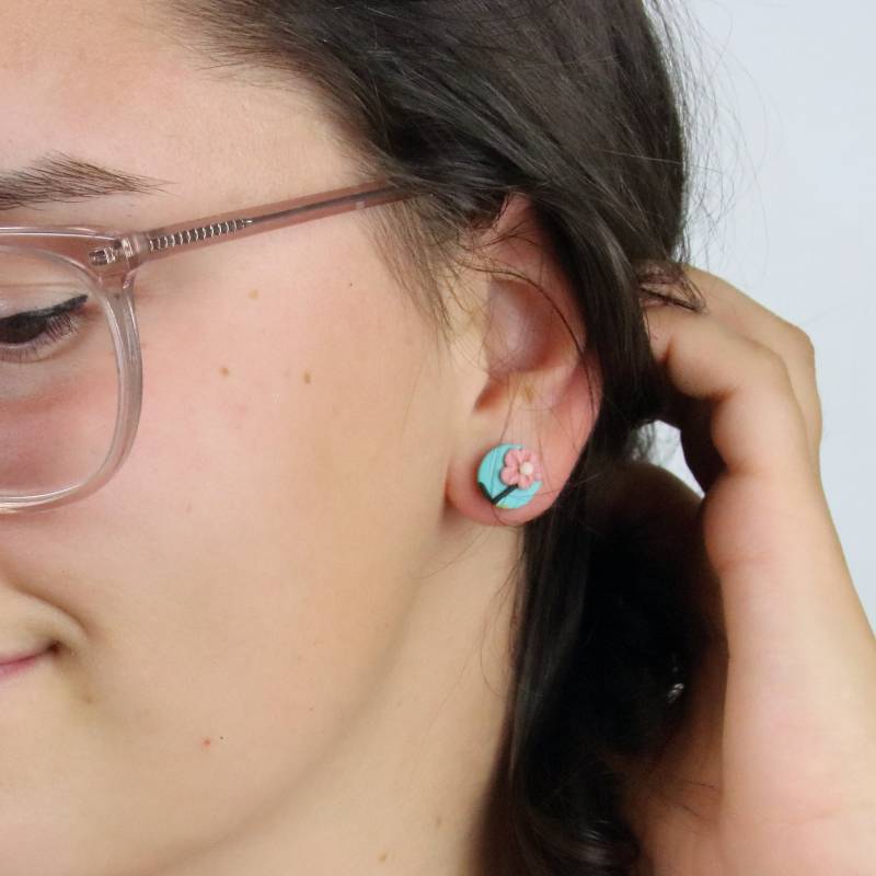 Polymer Clay Ohrstecker "Blumen Paradies" von SchachtelhalmSchmuck