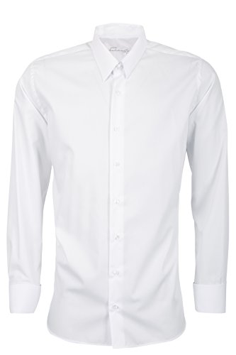 Schaeffer Hemd Modern Cut Uni weiß Tab, Größe: XXL von Schaeffer