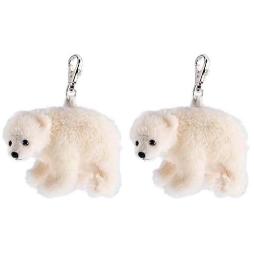 Schaffer 236 Plüsch Schlüsselanhänger Eisbär Iluk, 8-12 cm (Packung mit 2) von Schaffer