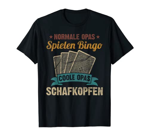 Herren Reto Schafkopf Opa Spruch Kartenspiel Schafkopfen T-Shirt von Schafkopfen Karten Designs