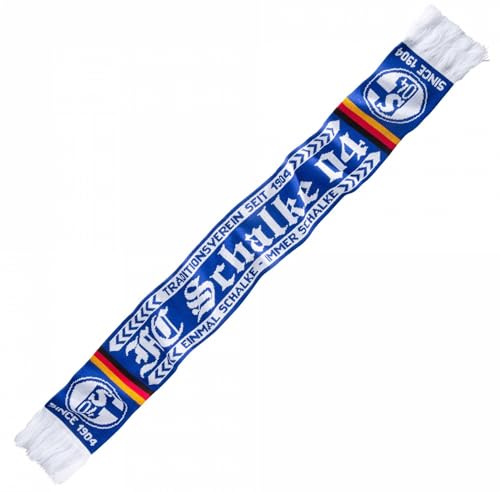 FC Schalke 04 Schal - Tradition - Fanschal Strickschal S04 - plus Lesezeichen I love Gelsenkirchen von Schalke S04