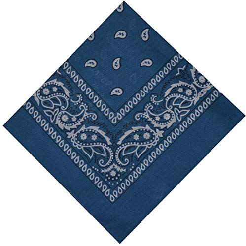 Bandana Halstuch Biker 1er 3er 6er 12er Pack Nikki Tuch Schal Paisley Kopftuch 100% Baumwolle 25 Farben (12er, petrolblau) von Schals & Tücher