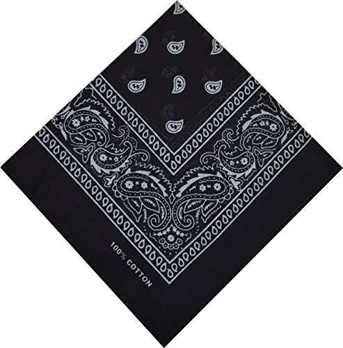 Bandana Halstuch Biker 1er 3er 6er 12er Pack Nikki Tuch Schal Paisley Kopftuch 100% Baumwolle von AgoKud