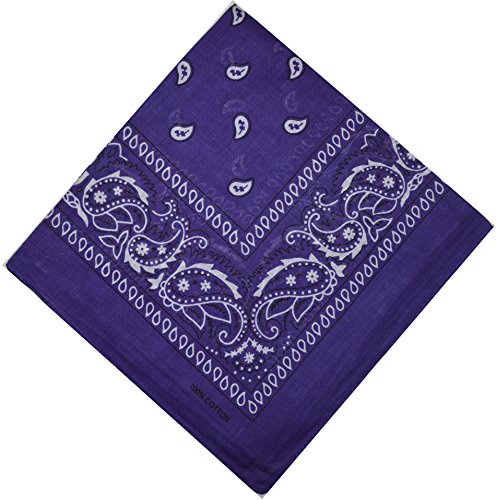 Schals & Tücher Bandana Halstuch Bikertuch Nickituch Kopftuch Baumwolle Mundschutz Piratentuch Violett von Schals & Tücher