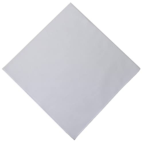 Bandana Halstuch Bikertuch Nickituch Kopftuch Baumwolle Mundschutz Piratentuch Weiß-einfarbig von Schals & Tücher