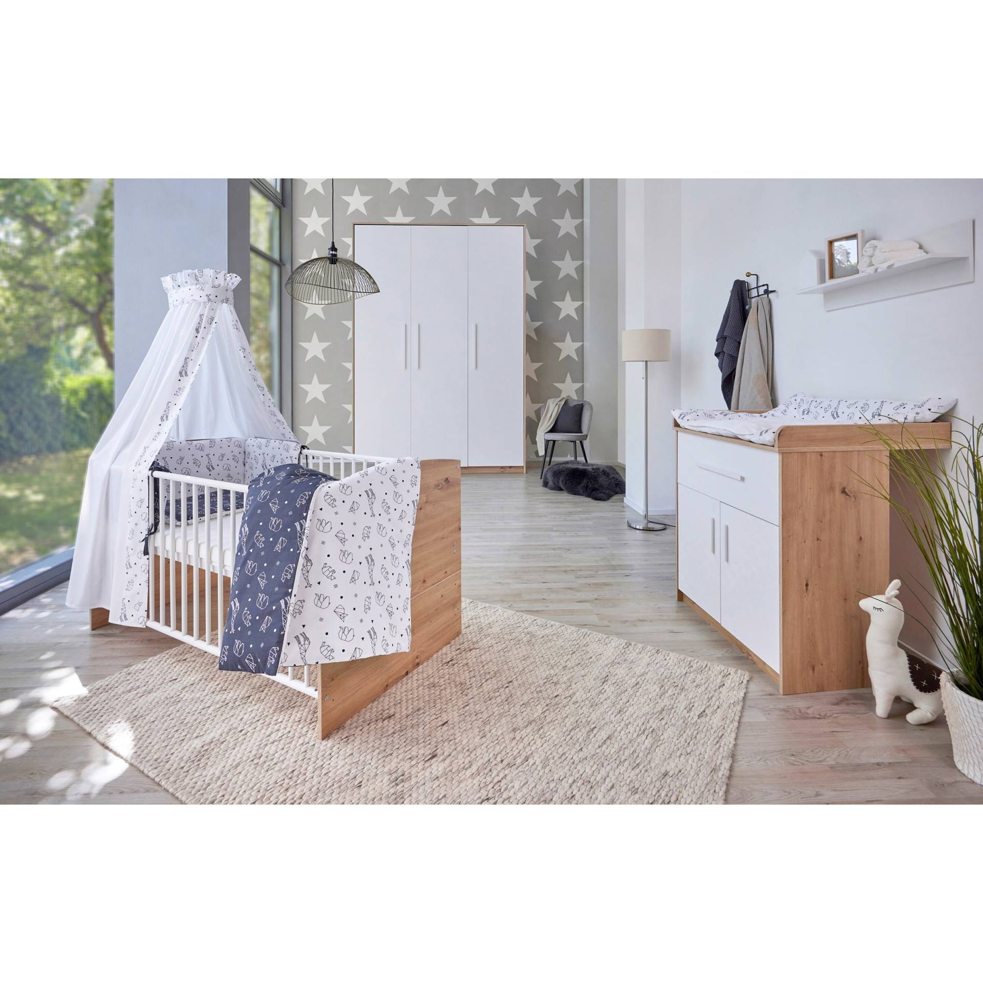 Schardt 3-tlg. Babyzimmer Pepe mit 3-türigem Kleiderschrank von Schardt