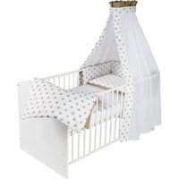 Schardt Komplettbett Classic White Big Stars beige 70 cm x 140 cm von Schardt