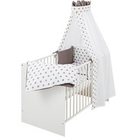 Schardt Komplettbett Classic White Big Stars grau 60 cm x 120 cm von Schardt