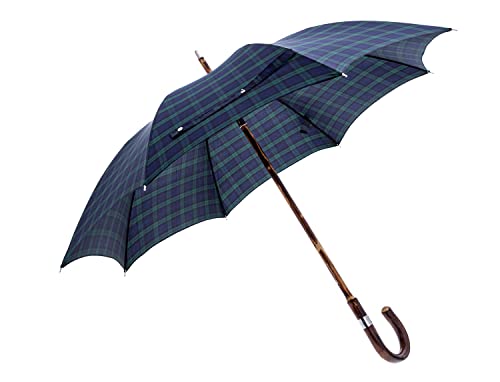 Scharlau Regenschirm aus Wildkastanie mit Anti-Verlust-Alarm aus Messing und Polyester, Maße 97 x 1,8 cm, AC00-P01TA von SCHARLAU
