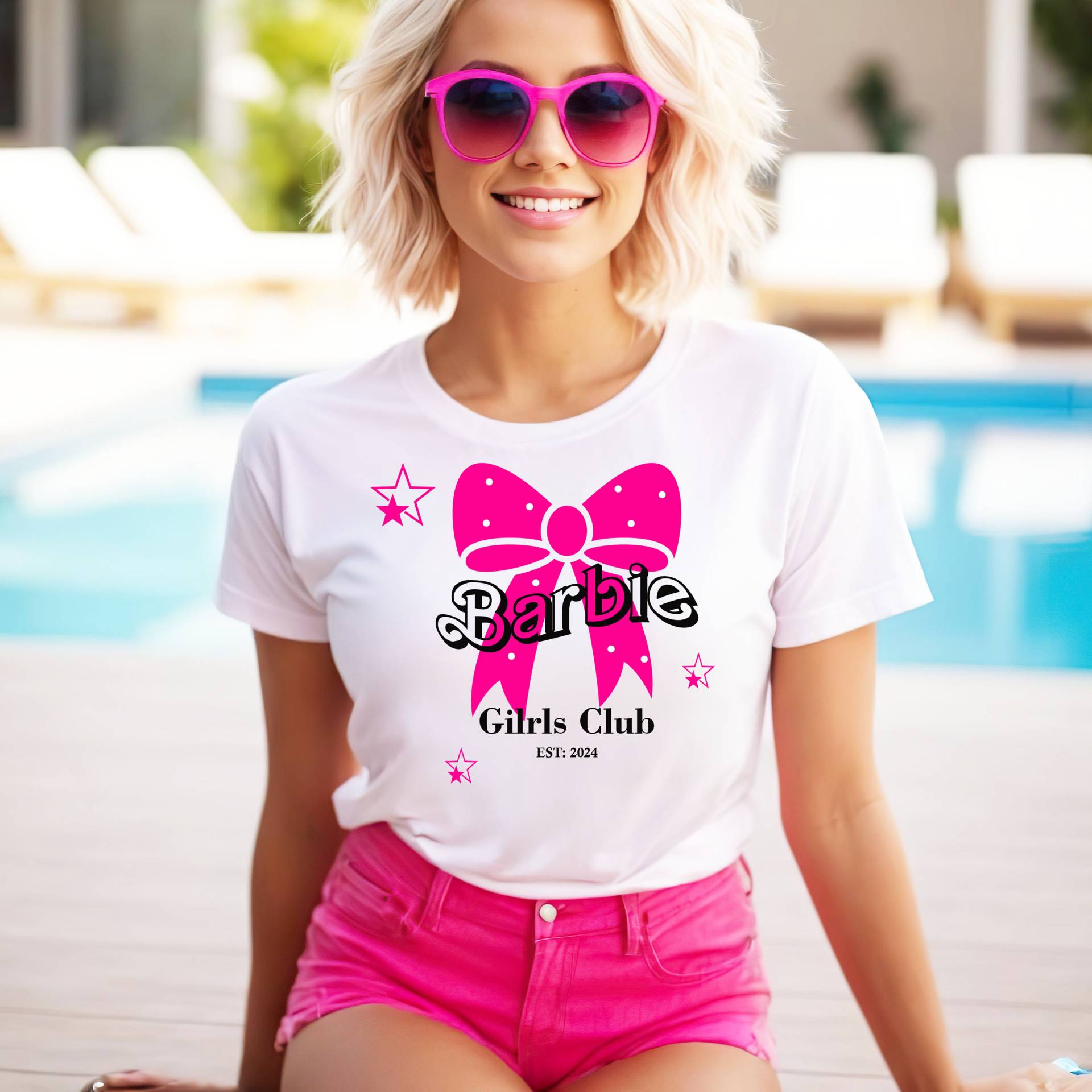 Barbie Tour Personalisiert Shirt Party Braut Team/T-Shirt Für Partys Geschenk Sommer/ Cocktail Club Pink von SchatzGeschenke